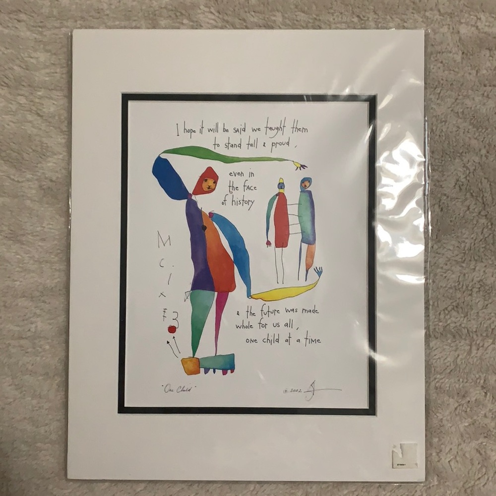 Print of original art, matted and ready to frame.